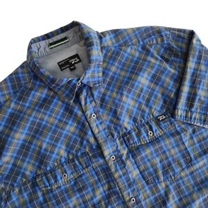 CHLOROPHYLLE Plaid Outdoor Shirt Short Sleeve Button-Up xl